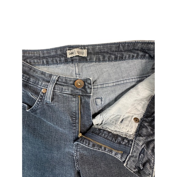 Lee Bootcut Jeans Women's 30x29 Dark Wash Blue Lower On The Waist Denim - Picture 2 of 8